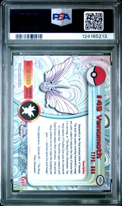 2000 TOPPS CHROME POKEMON T.V. #49 VENOMOTH PSA 10 - Image 2