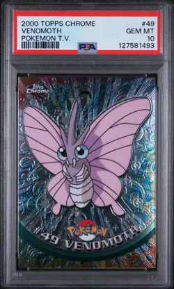 2000 TOPPS CHROME POKEMON T.V. #49 VENOMOTH PSA 10 - Image 1