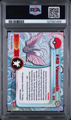 2000 TOPPS CHROME POKEMON T.V. #49 VENOMOTH PSA 10 - Image 2