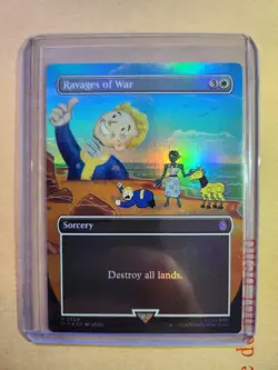 Ravages Of War BORDERLESS FOIL - Fallout - MTG 354 - Free Postage - Image 1