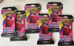 POKEMON TCG SWORD & SHIELD FUSION STRIKE SLEEVED BOOSTER PACK X6 PACKS *SEALED* 820650809170 - Image 1