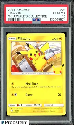 2021 Pokemon Mcdonald's Collection #25 Pikachu PSA 10 GEM MINT - Image 1
