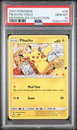 2021 Pokemon Mcdonalds Collection # 25 Pikachu Holo PSA 10 graded GEM MINT! - Image 1