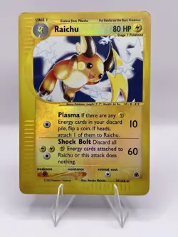 Pokemon TCG Raichu Expedition Base Set Reverse Holo Card 25/165 - Image 1