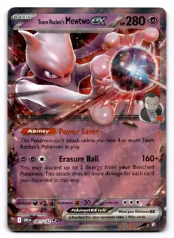 Team Rocket's Mewtwo ex 81/182 Double Rare Pokemon TCG SV10: Destined Rivals NM - Image 1