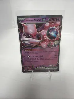 Pokemon TCG: Destined Rivals: 81/182 Team Rocket's Mewtwo EX (NM) - Image 1
