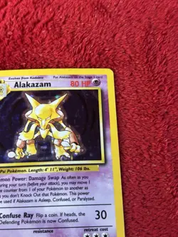 Alakazam 001/102 Base Set Holo Wotc Pokemon Card Played 1999 Vintage - Image 2