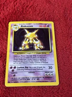 Alakazam 001/102 Base Set Holo Wotc Pokemon Card Played 1999 Vintage - Image 5