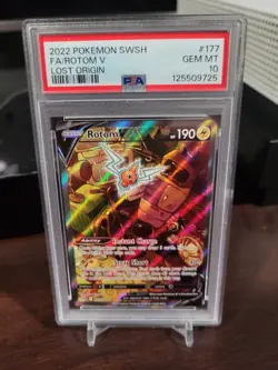 2022 POKEMON SWORD & SHIELD LOST ORIGIN #177 FULL ART/ROTOM V PSA 10 - Image 1