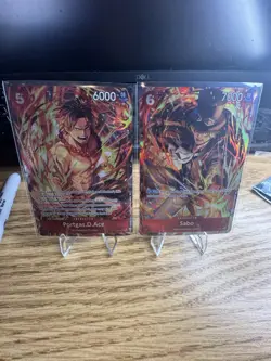 Sabo & Ace (Illustration Box Vol.5) One Piece Promotion Cards Foil ST15 & OP05 - Image 1