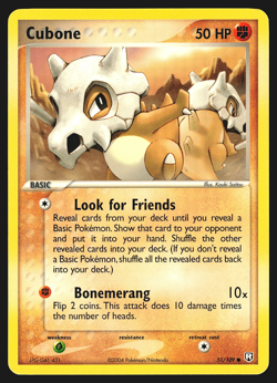 Cubone 51/109 EX Team Rocket Returns Pokemon Card NM - Image 1