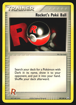 Rocket's Poke Ball 89/109 EX Team Rocket Returns Pokemon Card NM - Image 1