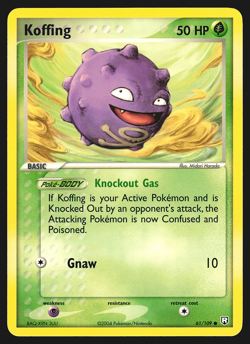 Koffing 61/109 EX Team Rocket Returns Pokemon Card NM - Image 1