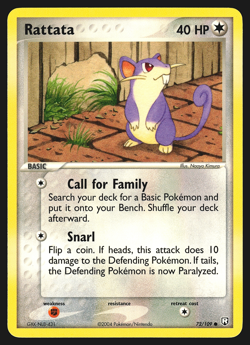Rattata 72/109 EX Team Rocket Returns Pokemon Card NM - Image 1
