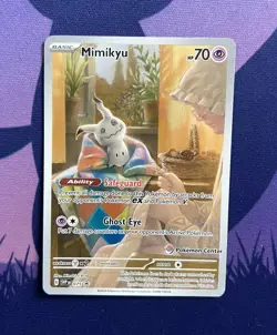 Mimikyu Pokemon Center Stamp SVP 075 Paldean Fates ETB Promo Brand New & Sealed - Image 1