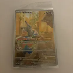 Mimikyu Pokemon Center Stamp SVP 075 Paldean Fates ETB Promo Brand New & Sealed - Image 1