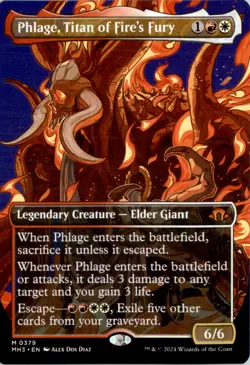 Phlage, Titan of Fire's Fury (Borderless) Modern Horizons 3 MH3 Normal NM - Image 1