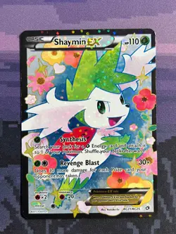 Shaymin EX RC21/RC25 Pokemon Legendary Treasures Rare Ultra Heavily Played HP 1 - Image 1
