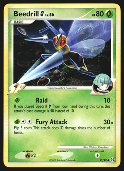 Beedrill 53/99 Platinum Arceus Pokemon Card NM - Image 1