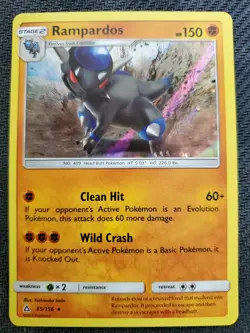 Rampardos 65/156 Ultra Prism Holo Rare Near Mint NM Pokemon DNA GAMES - Image 1