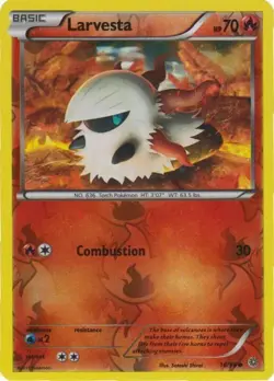 Larvesta 20/108 Dark Explorers Reverse Holo Common -MP- Pokemon DNA GAMES - Image 1