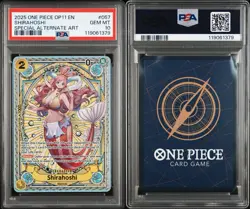 PSA 10 Shirahoshi SP EB01-057 One Piece OP11 Fist of Divine Speed Foil Gem Mint - Image 3