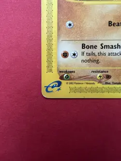 Cubone 103/165 Expedition E-Series (2002) Pokemon TCG Card - Image 2