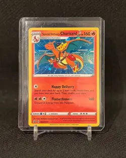 Special Delivery Charizard SWSH075 SWSH: Sword & Shield Promo Card Raw (LP) - Image 1