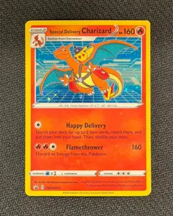 Special Delivery Charizard SWSH075 SWSH: Sword & Shield Promo Card Raw (LP) - Image 2