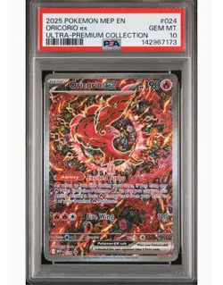 2025 POKEMON MEP EN PROMO Phantasmal Flames #024 ORICORIO ex UPC PSA 10 - Image 1