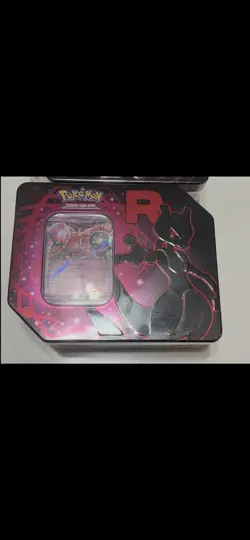 Pokemon TCG Scarlet & Violet Destined Rivals Team Rocket Tin Mewtwo x2 Lot Of 2 - Image 2