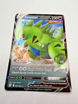 Pokemon TCG NM Tyranitar V 097/163 Swsh05: Battle Styles Holo 2021 - Image 2