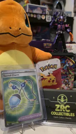 Pokemon TCG Sacred Charm 122/094 Full Art Trainer Phantasmal Flames Nm/M English - Image 1