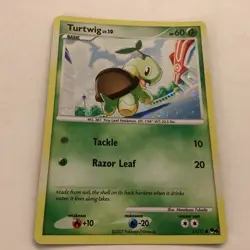 Turtwig 17/17 Common Holo Diamond & Pearl Pop Series 6 Pokemon Card LP - Image 1