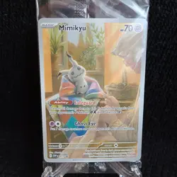 Mimikyu SVP 075 *SEALED* Black Star Promo Pokemon Paldean Fates Full Art Holo - Image 3