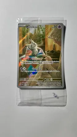 SEALED Pokemon Mimikyu SVP 075 Paldean Fates Full Art Holo Black Star Promo #2 - Image 1