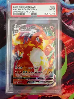 PSA 9 Charizard VMAX FA - #020/189 - 2020 Pokemon SWSH Darkness Ablaze - Mint - Image 1