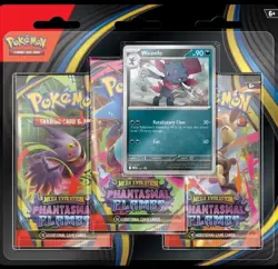 NEW Pokemon TCG Phantasmal Flames 3 Pack Blister w/ Weavile Cosmo Foil - Sealed - Image 1