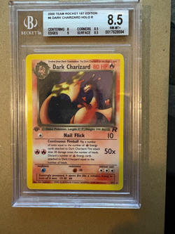 2000 Pokemon 1st Edition BGS Graded Dark Charizard 4/82 Team Rocket Holo - Image 1