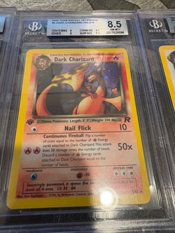 2000 Pokemon 1st Edition BGS Graded Dark Charizard 4/82 Team Rocket Holo - Image 2
