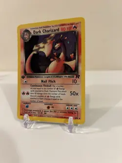 Pokemon 1st Edition Dark Charizard Holo #4/82 Team Rocket VG Condition READ - Image 2