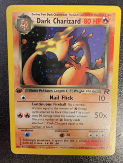 Dark Charizard 1st Edition 4/82 Team Rocket Holo. Ungraded, unplayed. MT, NM-MT. - Image 1