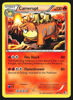 Camerupt 22/149 Black & White Boundaries Crossed Pokemon Card NM - Image 1