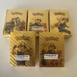 55Pcs GOLD PACK CARDS TCG Pokemon Card Foil GX Vmax GX Card Charizard Rar - Image 1