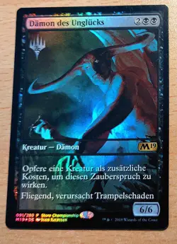 MTG Magic: FOIL Damon des Unglucks / Demon of Catastrophes, DEUTSCH, Excellent - Image 2