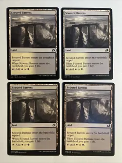 4x Mtg Ikoria Lair Of Behemoths Scoured Barrens NM/M Magic the Gathering - Image 1