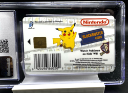 1999 PIKACHU Pokemon SNAP Smart Card CGC 8 BLOCKBUSTER VIDEO VINTAGE NINTENDO - Image 4