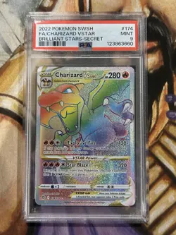 Pokemon Charizard VSTAR Brilliant Stars #174 Secret Rare Rainbow - PSA 9 MINT 🔥 - Image 1