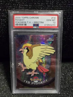 PSA 10 2000 Pokemon Game Topps Chrome Pidgeot Spectra TV Rare Base Series 1 GEM - Image 1