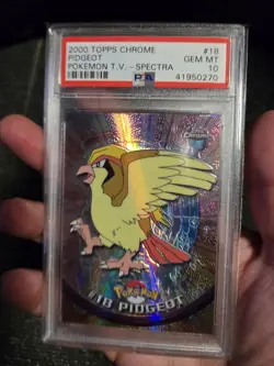PSA 10 2000 Pokemon Game Topps Chrome Pidgeot Spectra TV Rare Base Series 1 GEM - Image 3